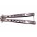 Briceag de antrenament ideallstore®, model fluture, silver distortion, otel, 22.5 cm, argintiu