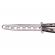 Briceag de antrenament ideallstore®, model fluture, silver distortion, otel, 22.5 cm, argintiu