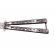 Briceag fluture de antrenament ideallstore®, tip pieptan, silver comb, 22 cm, argintiu