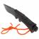 Cutit de vanatoare ideallstore®, jungle commander, negru, 27.5 cm, teaca textila inclusa