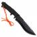 Cutit de vanatoare ideallstore®, jungle commander, negru, 27.5 cm, teaca textila inclusa