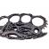 Rozeta de autoaparare ideallstore®, model fire dragon skin, 0.5 cm, negru
