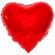 Balon mare inima rosie 61 cm