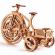 Puzzle 3d din lemn bicicleta