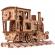 Puzzle 3d mecanic din lemn tren chug-chug