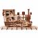 Puzzle 3d mecanic din lemn tren chug-chug