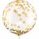 Balon transparent bobo cu confetti auriu 40cm