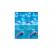 Perdea de dus albastra cu delfini dophin din plastic ecologic 180x180cm cu 12 inele de prindere