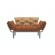 Canapea cu brate extensibile Sofia caramel 155*85*73 cm