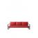 Canapea fixa cu 3 locuri Kobalt rosu 186*60 cm