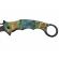 Briceag de vanatoare ideallstore®, wild forest, model karambit, 20 cm, verde