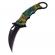 Briceag de vanatoare ideallstore®, wild forest, model karambit, 20 cm, verde