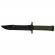 Cutit de vanatoare ideallstore®, jungle helper, negru, 34.5 cm, teaca inclusa