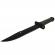 Cutit de vanatoare ideallstore®, jungle helper, negru, 34.5 cm, teaca inclusa