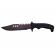 Cutit de vanatoare ideallstore®, tactical rambo, 32 cm, negru, teaca inclusa