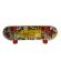 Mini skateboard ideallstore®, fingerboard light, led, 9.5 cm, negru