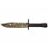Cutit de vanatoare ideallstore®, jungle camo, verde, 32.5 cm, teaca inclusa