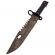 Cutit de vanatoare ideallstore®, jungle camo, verde, 32.5 cm, teaca inclusa