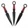 Set de vanatoare ideallstore®, sabie ninja path si set trei cutite de aruncat, otel inoxidabil, negru