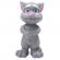 Pisicuta vorbitoare, talking tom, cu sunete si lumini, gri, 22 cm