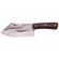 Cutit tip satar ideallstore®, lucrat manual, japan buredo, 25.5 cm, otel inoxidabil, 220 g, maro, teaca piele inclusa