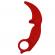 Cutit de antrenament, tactical pro, cauciuc, 23.5 cm, rosu, husa inclusa
