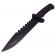 Cutit de vanatoare ideallstore®, hunting etiquette, 29 cm, otel inoxidabil, negru