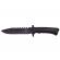 Cutit de vanatoare ideallstore®, hunting etiquette, 29 cm, otel inoxidabil, negru