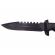 Cutit de vanatoare ideallstore®, hunting etiquette, 29 cm, otel inoxidabil, negru