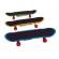 Set mini skateboard ideallstore®, fingerboard light, led, 9.5 cm, multicolor