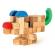 Blocuri din lemn in forma de plus+ set de construit cu 12 piese