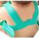 Baveta flexi bib minikoioi 100% premium silicone aqua green
