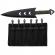 Set sase cutite de aruncat ideallstore®, army fury, otel inoxidabil, 16.5 cm, negru