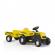 Tractor cu pedale si remorca/galben/52x144x45cm - dolu