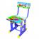 Birou + scaunel reglabile/desene/albastru/mdf+metal