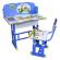 Birou + scaunel reglabile/scoala/desene/mdf+metal