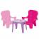 Masuta cu 2 scaunele roz - unicorn - dolu