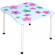 Masuta cu 2 scaunele mdf+metal/flori