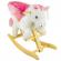 Balansoar pentru bebelusi calut lemn + plus roz 60x34x45 cm