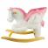 Balansoar pentru bebelusi calut lemn + plus roz 60x34x45 cm
