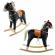 Calut balansoar lemn + plus negru 90x21x78 cm