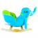 Elefant balansoar pentru bebelusi lemn + plus albastru 60x34x45 cm