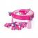 Masuta activitati roz - unicorn + 100 cuburi jumbo - dolu