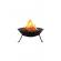 Vatra de foc cu grill, 55 x 26 cm, negru, otel, WFB50