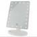 Oglinda pentru machiaj cu 22 led-uri, cu suport, dreptunghiulara,  alba, 22,5 cm x 16 cm