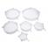 Set 6 capace flexibile din silicon, marimi diferite, transparente