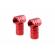 Set capacele auto pentru ventil hexagon rosu 4 buc