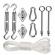 Set montaj umbrar de gradina din inox gb508, 9 piese