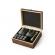Set 2 pahare de whiskey + 8 pietre de gheata premium Whiskey Stones in cutie din lemn, Vivo
