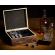 Set 2 pahare de whiskey + 8 pietre de gheata premium Whiskey Stones in cutie din lemn, Vivo